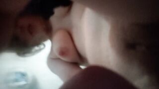 Cute golden-haired masturbates her tight twat ????