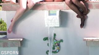 Sexy cutie and hot milf enjoy of sexy lesbian sex in three-some with big sex-toy