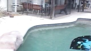 Babe Love Outdoor Action by the Pool