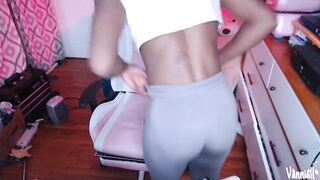 White Calvin Briefs Double Ejaculation - BBC Trans Babe Vanniall Milks Her Thick Schlong Twice