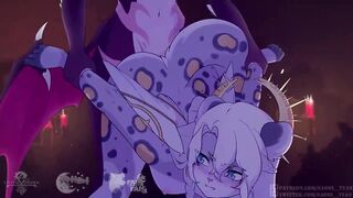 FURSUIT ANGELS START AN ANIMATED HENTAI SESSION WITH YUKASIMA