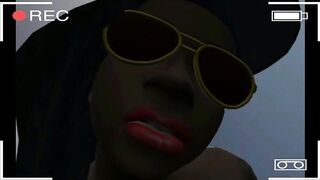 Private movie scene of Lash Leiy Black girl with a big booty and braids hot