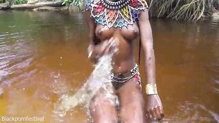 Zulu tribe girl with awesome flawless tits