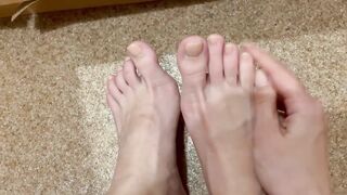 My cunt and feet in the mirror