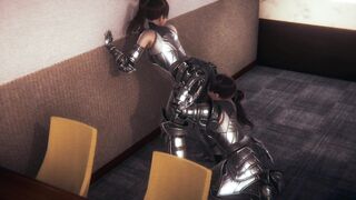 Vagina Lick Form Behind With Knight Outfit 1