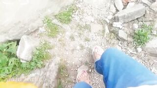Pussy on nature