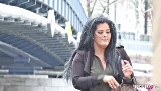 GERMAN SCOUT - Chunky Teen Ashley Rough Screw at Street Casting