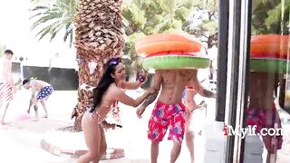 Three-some Erupts The Moment Stepmom's Bikinis Hit The Floor
