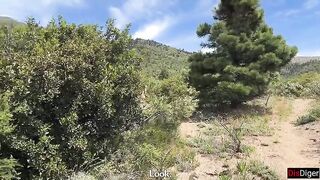two Beauties Were Taking Pictures in the Mountains, and two Jocks Came Out of the Bushes - From Flirting to Wild Banging in Nature