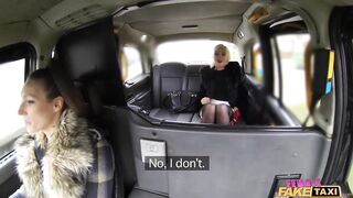 FULL MOVIE - Full Bush Blonde Licks My Arsehole Then Squirts Hard From Vibrator In Cab Sex - Female Fake Taxi