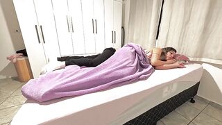 My stepfather visits me at night to cum in my little twat.