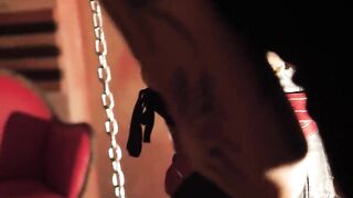 Bitch Kika was tied up and whipped by two Mistress