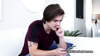 Tyler is feeling lonely so this chap orders a fembot to fuck