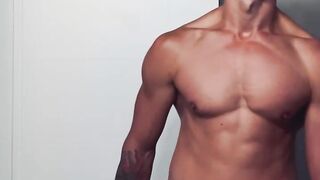 Tanned Man with Big Jock Jerking Off - Edging, Moaning, Female JOI, Huge Cumshot