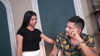 STEPSISTER FLIRTS WITH HER STEPFATHER SO HE'LL SCREW HER AS HE PLEASES