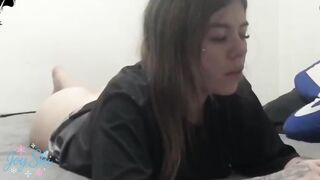 CROSS-EYED GAL DURING ANAL SCREW