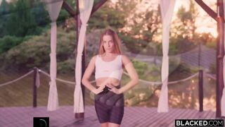 Blacked Blonde Babe Craves Her Yoga Instructor's Massive BBC