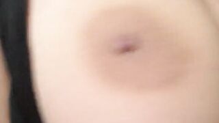 bounces her huge breasts very appealing