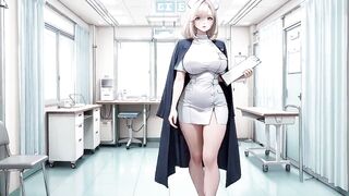 Blonde Nurse! Private Moments in the Hospital Corridor, Secrets Below That White Coat Are Mad!