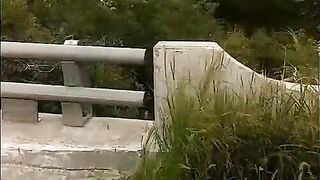 Overpass Masturbation public outdoor exposed FREE PREVIEW