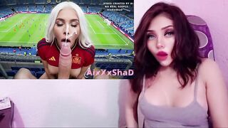 He gets the hot golden-haired in the stadium - AI generated by "Ai xxx Shad" channel
