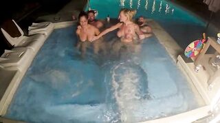 Hawt Tub Foursome with Deliah Grace & Jazmine Cruz