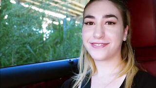 19-year old yielding Lexi Grey drinks urinate in the woods