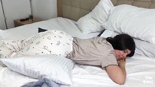 My MILF stepmom asked me for a massage