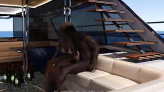 The Adventurous Couple:Husband Watch His Wife Being Drilled By A Black Guy On A Yacht-S4E35