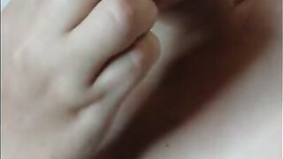 Lascivious beauty sucking giant sextoy with a lipstick marks!