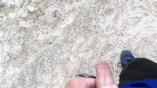 Public Masturbation with a Charming Scenery of a Lake out here in Bear Country while camping alone