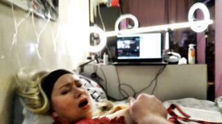 Blonde Aged stepmom has nipples orgasm & pussyfucking close up!