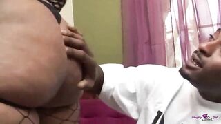 Cashmere Mist takes every inch of his black schlong until this chab busts on her ass
