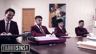 Lascivious Teacher Sinks To Her Knees For Four Hard Knobs - Dee Williams