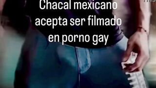 Chacal acquiesces to be filmed in a morbid homosexual movie where he's abused for having a tiny rod and is told to insert a sextoy and then suck it with the juices from his tight virgin ass