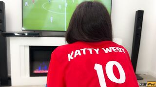 Katty West Gets Anal Drilled While Watching the World Cup