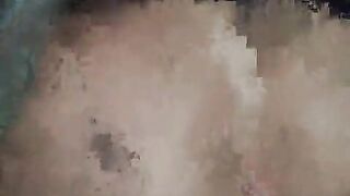 Golden-haired with a big ass, hungry for rod, goes to the gloryhole until this sweetheart gets a load in her snatch without a jo-bag.