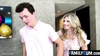God-Fearing Stepmom Makes Stepdaughter Deflower Her Stepson in a Sacred Family threesome