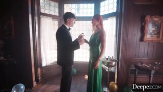 The ball has dropped, the countdown has finished, and a mystery woman lingers to ring in the new year.
