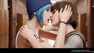 Videogame lesbian kissing yuri angels merely LiS