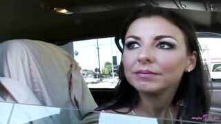 The nasty brunette milf left her naive boyfriend 'cuz this stud couldn't make her cum