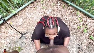 Gothic Ebony BBW Bangs Random BBC On A Trailway