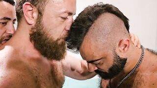 Shaggy sweaty three-some with Rico Rosa and Diogo Crux
