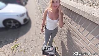 Pretty Stranger Plays a Game and Gets Drilled in Public