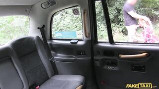 Golden-haired Busty British MILF Caught Taking a Void urine and Fucked on the Taxi Bonnet - Fake Taxi