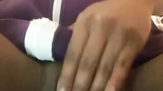 Ebony Sweetheart Loves to Finger Screw Herself