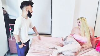 Excited maid let boss put it in her little ass.