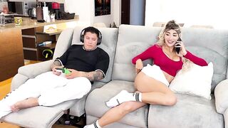 The nanny puts her titties in his face! And he puts his ramrod inside her pussy