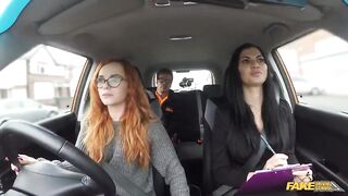 ELLA HUGHES - JASMINE JAE - RYAN RYDER - Hardcore Car 3some - Fake Driving School