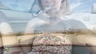 ROAD HEAD TURNS INTO A CREAMPIE FUCK on the side of the road - Sexually excited Hiking - POV 4K